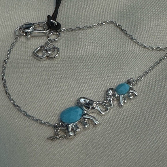 NWT Kate Spade Mama Baby Elephant Bracelet Silver and Blue NEW - Picture 6 of 9